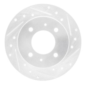 Hyundai Elantra Brake Rotor (1) - Rear Right - R1 Concepts - Drilled & Slotted - Silver - `97-`06